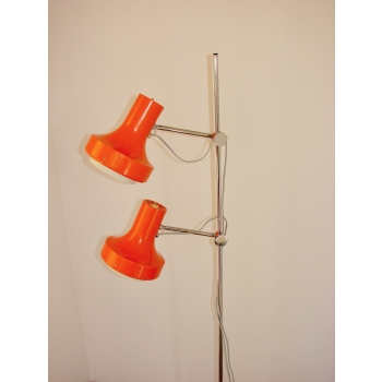 Pomarańczowa lampa podłogowa Napako vintage